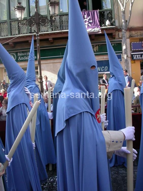 Nazarenes in the Holy Week in Seville