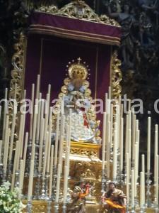 La Virgen del Rocío de la Hermandad del Salvador.
